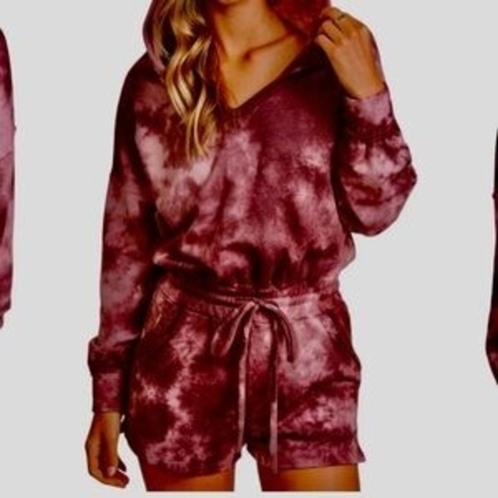 Free People Movement Tie-Dye Hooded Romper